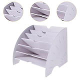 Maxbell Fan Shaped Desk File Organizer Mail Holder for Office Workspace Waiting Room