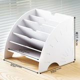 Maxbell Fan Shaped Desk File Organizer Mail Holder for Office Workspace Waiting Room