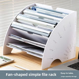 Maxbell Fan Shaped Desk File Organizer Mail Holder for Office Workspace Waiting Room