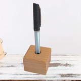 Maxbell Fountain Pen Holder Wooden Creative Countertop for Office School Sturdy Room Type A