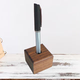 Maxbell Fountain Pen Holder Wooden Creative Countertop for Office School Sturdy Room Type B