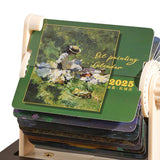Maxbell Mechanical Desk Calendar Ornament 2025 New for Countertop Home Birthday Gift painting