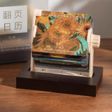 Maxbell Mechanical Desk Calendar Ornament 2025 New for Countertop Home Birthday Gift painting