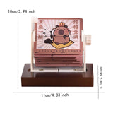 Maxbell Mechanical Desk Calendar Ornament 2025 New for Countertop Home Birthday Gift Capibara