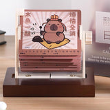 Maxbell Mechanical Desk Calendar Ornament 2025 New for Countertop Home Birthday Gift Capibara