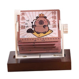 Maxbell Mechanical Desk Calendar Ornament 2025 New for Countertop Home Birthday Gift Capibara