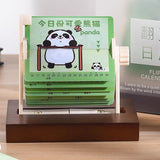 Maxbell Mechanical Desk Calendar Ornament 2025 New for Countertop Home Birthday Gift panda