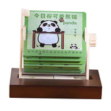 Maxbell Mechanical Desk Calendar Ornament 2025 New for Countertop Home Birthday Gift panda