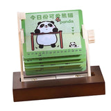 Maxbell Mechanical Desk Calendar Ornament 2025 New for Countertop Home Birthday Gift panda