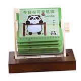 Maxbell Mechanical Desk Calendar Ornament 2025 New for Countertop Home Birthday Gift panda