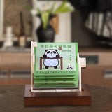 Maxbell Mechanical Desk Calendar Ornament 2025 New for Countertop Home Birthday Gift panda