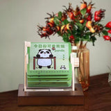 Maxbell Mechanical Desk Calendar Ornament 2025 New for Countertop Home Birthday Gift panda