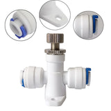 Maxbell Water Purifier Valve 1/4 inch Adjustable Quick Connect Fitting for Ro System Type A