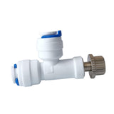 Maxbell Water Purifier Valve 1/4 inch Adjustable Quick Connect Fitting for Ro System Type B
