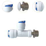 Maxbell Water Purifier Valve 1/4 inch Adjustable Quick Connect Fitting for Ro System Type B