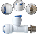 Maxbell Water Purifier Valve 1/4 inch Adjustable Quick Connect Fitting for Ro System Type B