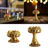 Maxbell Candle Holder Buddhist Tealight Candle Holder for Living Room Tabletop Decor short footed
