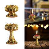 Maxbell Candle Holder Buddhist Tealight Candle Holder for Living Room Tabletop Decor short footed