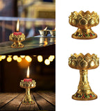 Maxbell Candle Holder Buddhist Tealight Candle Holder for Living Room Tabletop Decor short footed