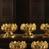 Maxbell Candle Holder Buddhist Tealight Candle Holder for Living Room Tabletop Decor short footed