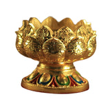 Maxbell Candle Holder Buddhist Tealight Candle Holder for Living Room Tabletop Decor short footed