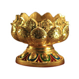 Maxbell Candle Holder Buddhist Tealight Candle Holder for Living Room Tabletop Decor short footed