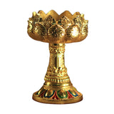 Maxbell Candle Holder Buddhist Tealight Candle Holder for Living Room Tabletop Decor tall footed