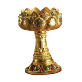 Maxbell Candle Holder Buddhist Tealight Candle Holder for Living Room Tabletop Decor tall footed