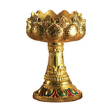 Maxbell Candle Holder Buddhist Tealight Candle Holder for Living Room Tabletop Decor tall footed