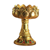 Maxbell Candle Holder Buddhist Tealight Candle Holder for Living Room Tabletop Decor tall footed