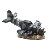 Maxbell Aquarium Decoration Mini Simulation Scenery Plane Wreck for Reptile Box