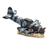 Maxbell Aquarium Decoration Mini Simulation Scenery Plane Wreck for Reptile Box