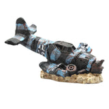 Maxbell Aquarium Decoration Mini Simulation Scenery Plane Wreck for Reptile Box