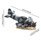 Maxbell Aquarium Decoration Mini Simulation Scenery Plane Wreck for Reptile Box