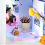 Maxbell 3Pcs Acrylic Risers Acrylic Risers Display Stand for Figures Glasses Perfume