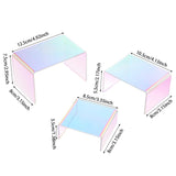 Maxbell 3Pcs Acrylic Risers Acrylic Risers Display Stand for Figures Glasses Perfume