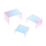 Maxbell 3Pcs Acrylic Risers Acrylic Risers Display Stand for Figures Glasses Perfume