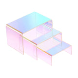 Maxbell 3Pcs Acrylic Risers Acrylic Risers Display Stand for Figures Glasses Perfume