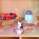 Maxbell 3Pcs Acrylic Risers Acrylic Risers Display Stand for Figures Glasses Perfume