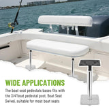 Maxbell Boat Seat Pedestal Base Mount Kit Deck Mounted for Fishing Boat Pontoon Boat