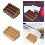 Maxbell Business Card Display Stand Wood Desktop for Warehouses Craft Shows Lectures Brown