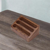 Maxbell Business Card Display Stand Wood Desktop for Warehouses Craft Shows Lectures Brown