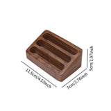 Maxbell Business Card Display Stand Wood Desktop for Warehouses Craft Shows Lectures Brown