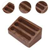 Maxbell Business Card Display Stand Wood Desktop for Warehouses Craft Shows Lectures Brown