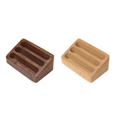 Maxbell Business Card Display Stand Wood Desktop for Warehouses Craft Shows Lectures Brown