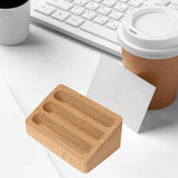 Maxbell Business Card Display Stand Wood Desktop for Warehouses Craft Shows Lectures Wood