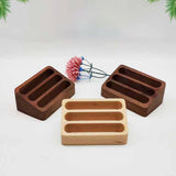 Maxbell Business Card Display Stand Wood Desktop for Warehouses Craft Shows Lectures Wood