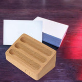 Maxbell Business Card Display Stand Wood Desktop for Warehouses Craft Shows Lectures Wood