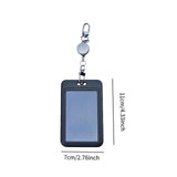 Maxbell Retractable Badge Holder Vertical Card Holder for Office Credit Card Black