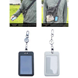 Maxbell Retractable Badge Holder Vertical Card Holder for Office Credit Card Black